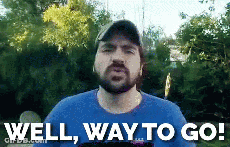 Bearded Man In Hat Saying Well Way To Go GIF