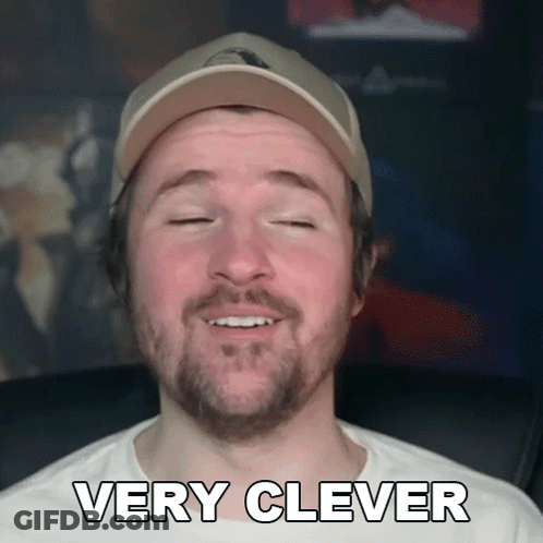 Bearded Man In Hat Says Very Clever GIF