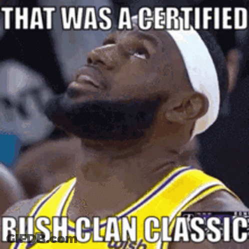 Bearded Man In Headband And Rush Clan Classic Jersey GIF
