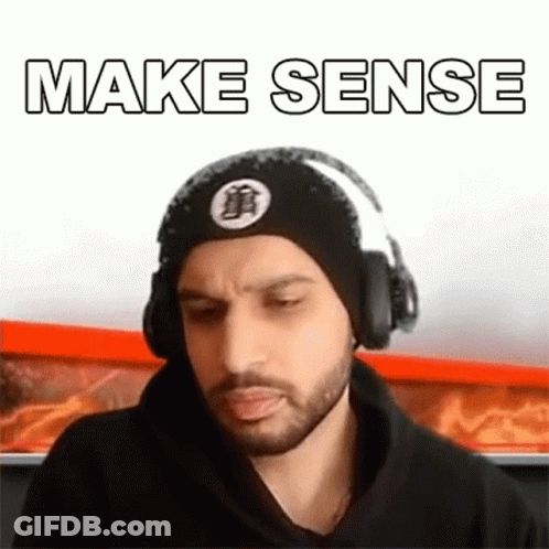 Bearded Man In Headphones And Beanie Saying Make Sense GIF