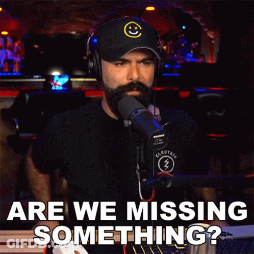 Bearded Man In Headphones And Hat Says Are We Missing Something GIF