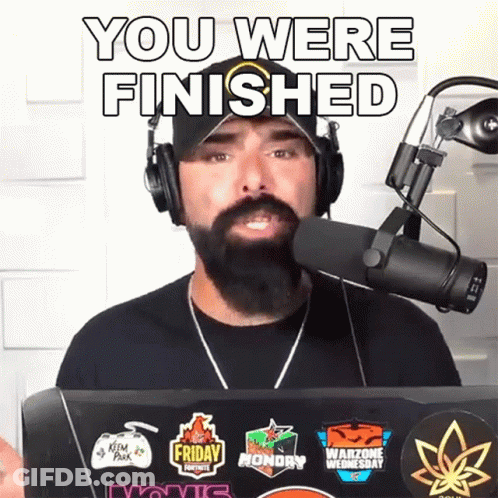 Bearded Man In Headphones At Microphone You Were Finished GIF