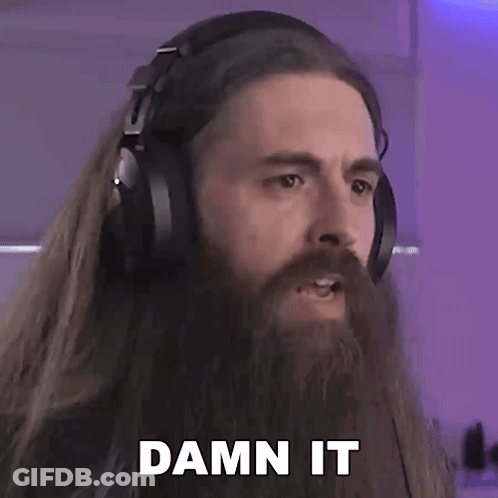 Bearded Man In Headphones Making Funny Face GIF
