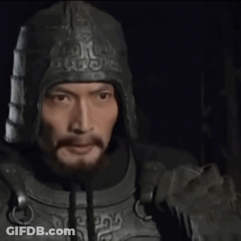 Bearded Man In Helmet And Armor Says Yes Sir GIF