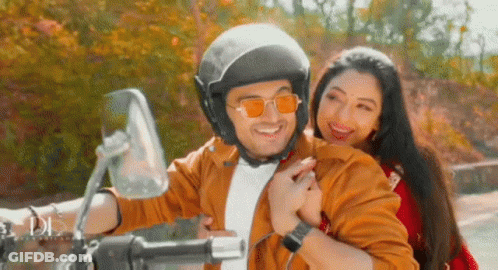 Bearded Man In Helmet And Sunglasses Says Let's Go GIF