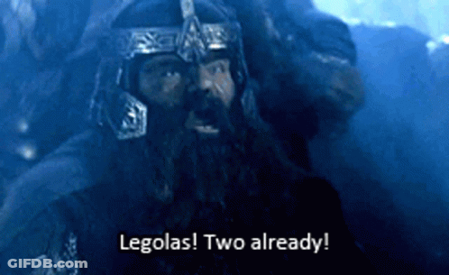 Bearded Man In Helmet Says Legolas Two Already GIF