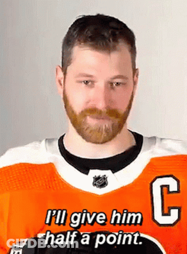 Bearded Man In Hockey Jersey With Letter C GIF