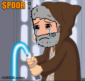 Bearded Man In Hood Holding Light Saber Poor GIF