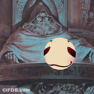 Bearded Man In Hood With Smiley Face GIF