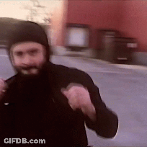 Bearded Man In Hooded Jacket And Hat GIF
