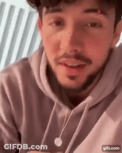 Bearded Man In Hoodie And Necklace Talking GIF