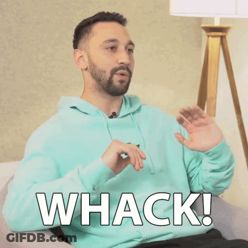 Bearded Man In Light Blue Hoodie Saying Whack GIF