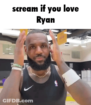 Bearded Man In Nike Tank Top Screaming If You Love Ryan GIF