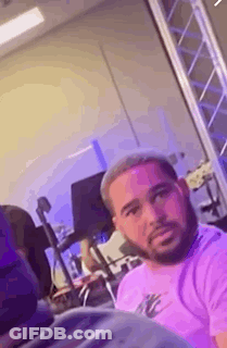 Bearded Man In Pink Shirt And Jeans GIF