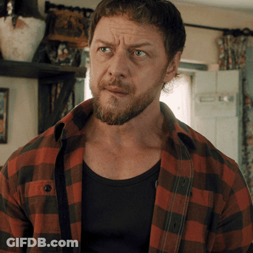 Bearded Man In Plaid And Black Shirt GIF