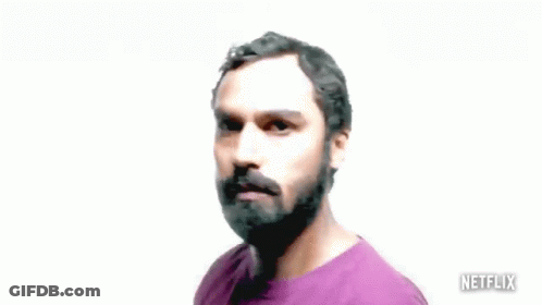 Bearded Man In Purple Shirt Kunal Nayyar GIF