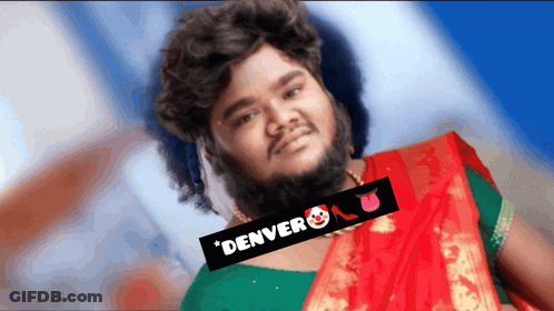 Bearded Man In Red And Green Dress Saying Denver GIF
