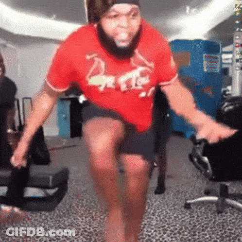 Bearded Man In Red Shirt Saying Duke GIF