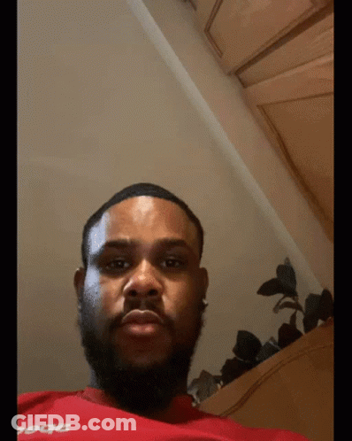 Bearded Man In Red Shirt Saying Peace GIF