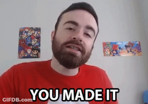Bearded Man In Red Shirt Saying You Made It GIF