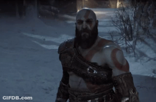 Bearded Man In Snow GIF