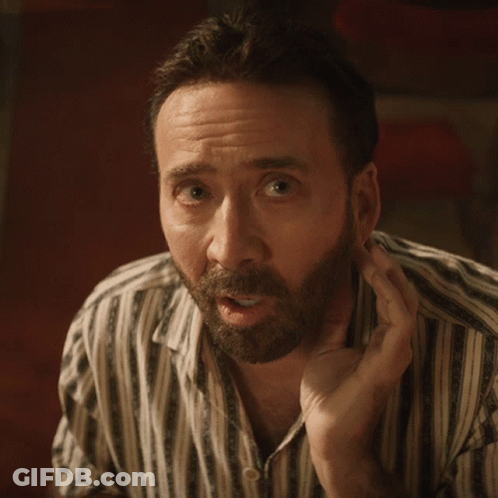 Bearded Man In Striped Shirt Surprised GIF
