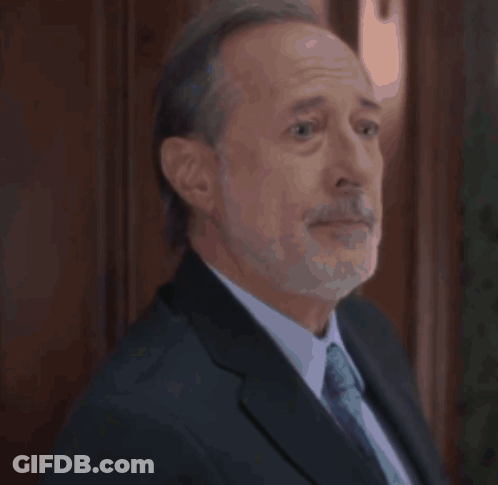 Bearded Man In Suit And Tie Looking At Camera GIF