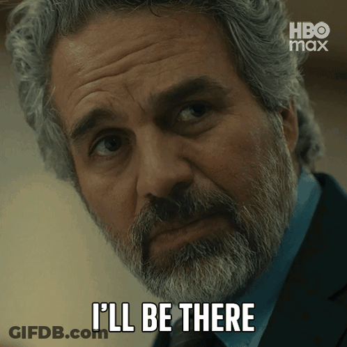 Bearded Man In Suit Saying I'll Be There GIF