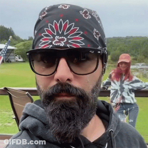 Bearded Man In Sunglasses And Bandana GIF