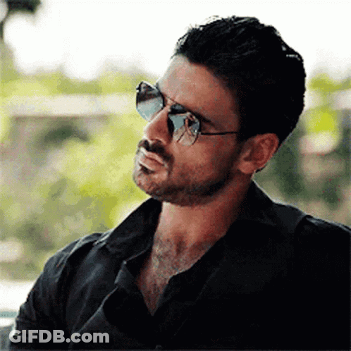 Bearded Man In Sunglasses And Black Shirt GIF
