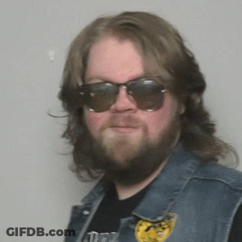 Bearded Man In Sunglasses And Black Shirt GIF