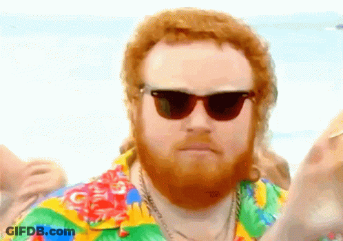 Bearded Man In Sunglasses And Colorful Shirt GIF