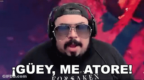 Bearded Man In Sunglasses And Headphones Saying Guey Me Atore GIF