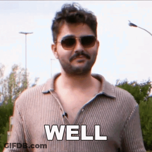 Bearded Man In Sunglasses Wearing Well Shirt GIF