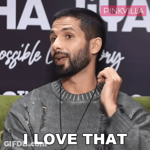 Bearded Man In Sweater Says I Love That GIF