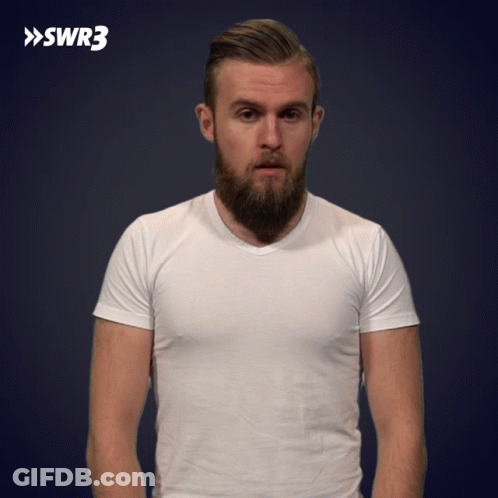 Bearded Man In SWR3 T-Shirt GIF
