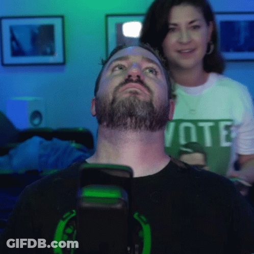 Bearded Man In Vote Shirt GIF