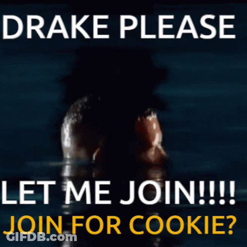 Bearded Man In Water Saying Drake Please Let Me Join GIF