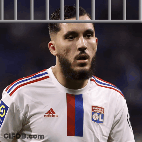Bearded Man In White Adidas Shirt GIF