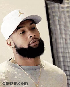 Bearded Man In White Hat And Necklace GIF