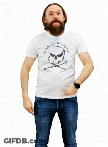 Bearded Man In White Shirt Saying Ass Of A Pirate GIF