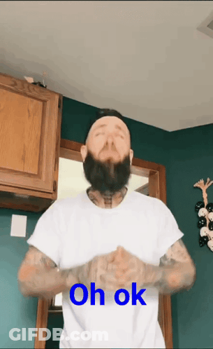 Bearded Man In White Shirt Saying Oh Ok GIF
