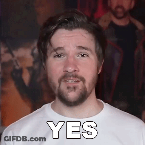 Bearded Man In White Shirt Saying Yes GIF