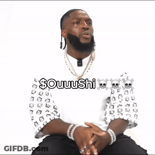 Bearded Man In White Skull Shirt Souuushi GIF