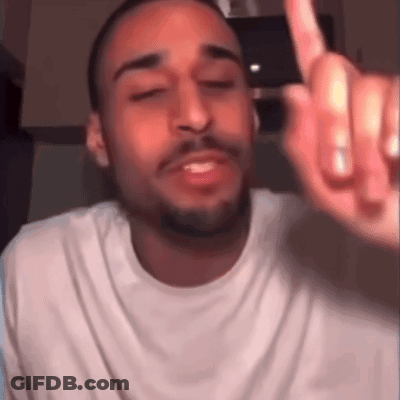 Bearded Man In White T-Shirt Giving Middle Finger GIF