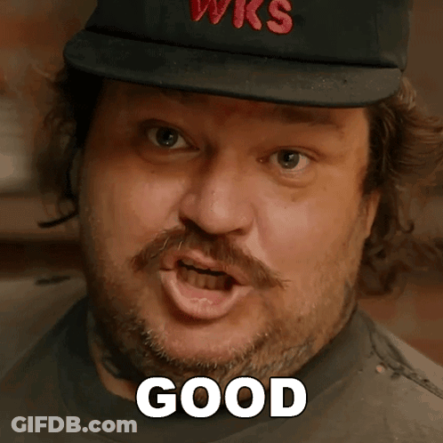 Bearded Man In Wks Hat Saying Good GIF