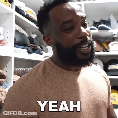 Bearded Man In Yeah Shirt GIF