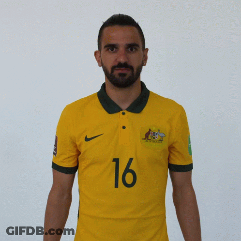 Bearded Man In Yellow Jersey Number 16 GIF