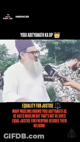 Bearded Man Interviewed For Equality For Justice GIF