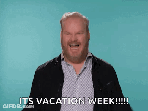 Bearded Man Laughing Its Vacation Week GIF